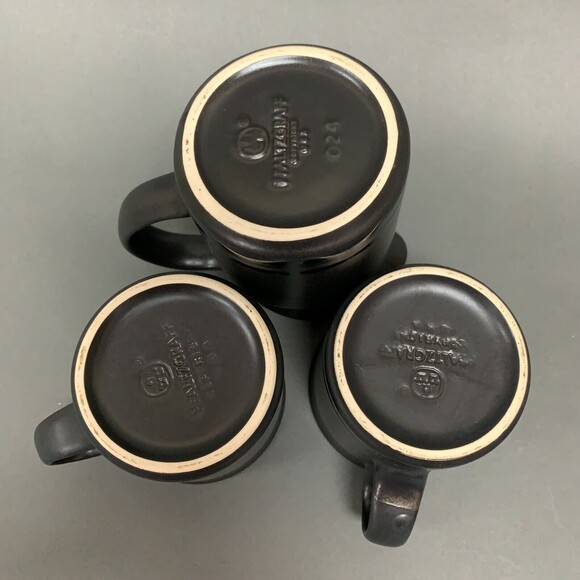 Pfaltzgraff Midnight Sun Black Creamer and 2 Cups Lot of 3 - Picture 6 of 8